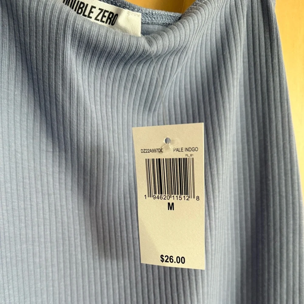 NWT Periwinkle Ribbed Bodysuit with Ruffled Straps - Picture 4 of 5